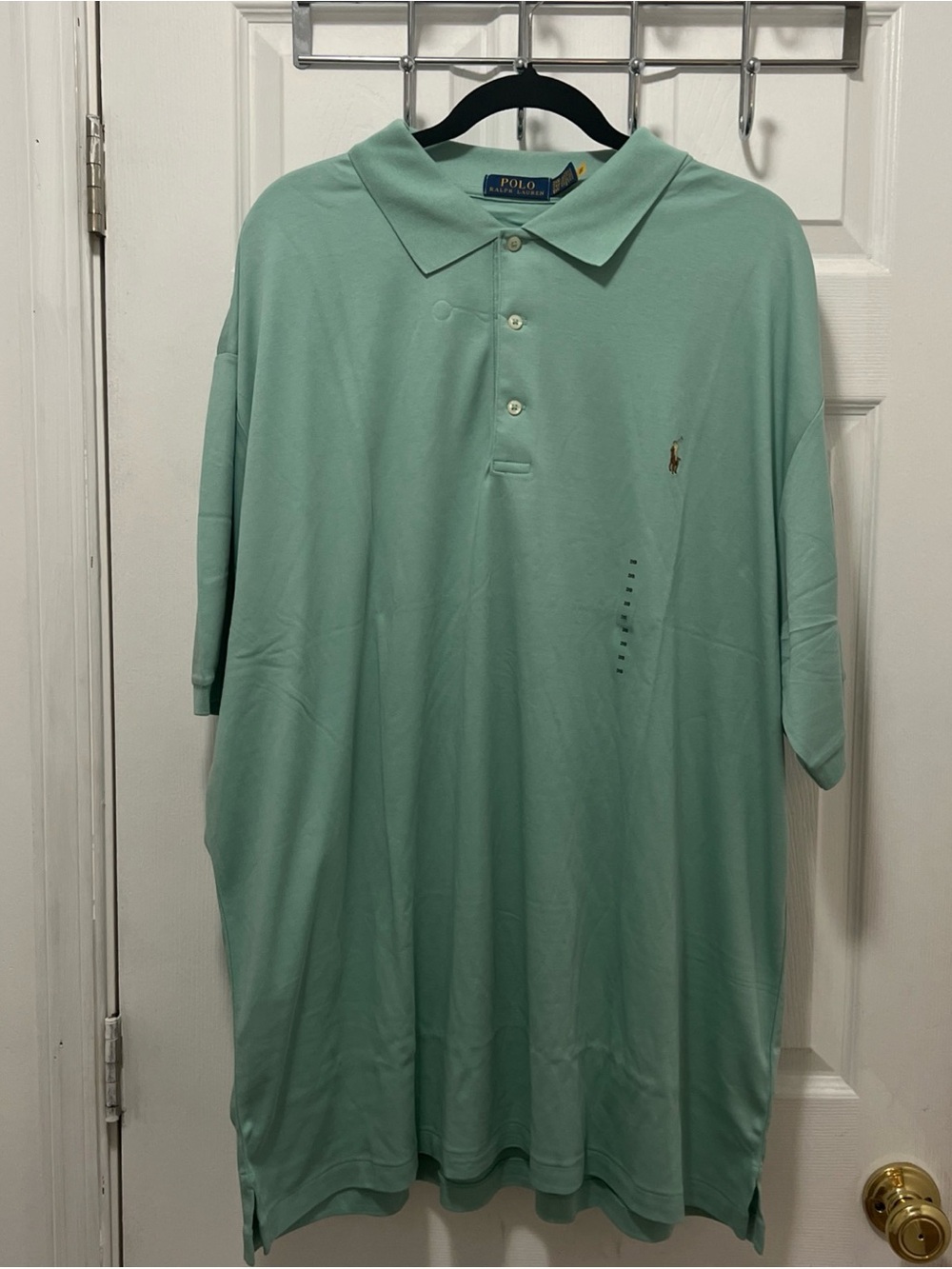 Polo Ralph Lauren Men's 2XB XXL Short Sleeve Polo Shirt Mint Green NWT